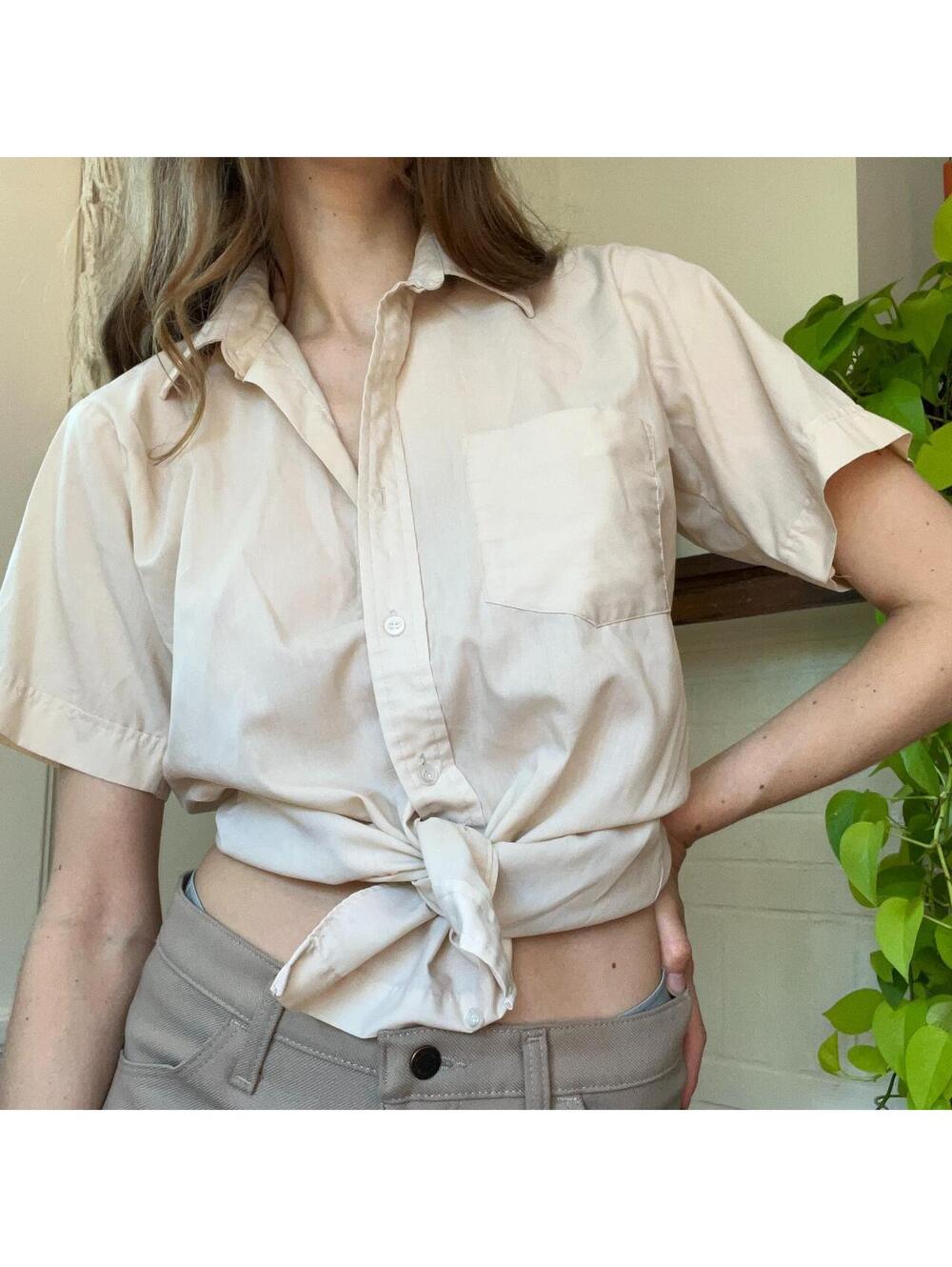 VINTAGE WORKWEAR BEIGE SHIRT